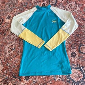 Rash guard Roxy Teal and Yellow